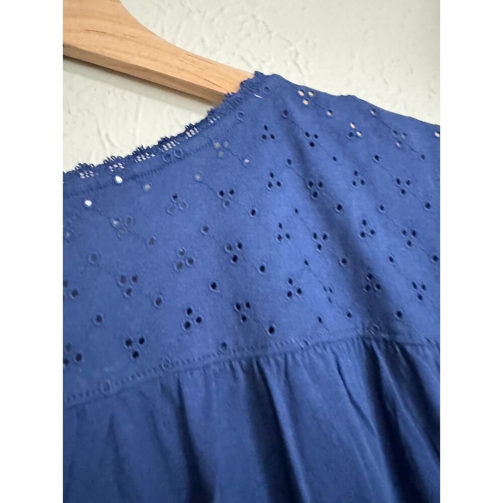 Dreams Co. Navy Blue Eyelet Lace Nightgown and Robe 1-2X - Picture 2 of 8